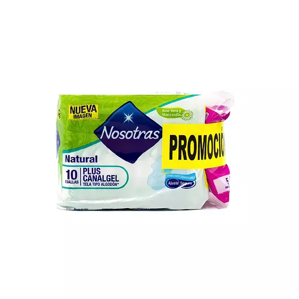 Toalla Higienica Nosotras Plus Canal Gel 10 Und