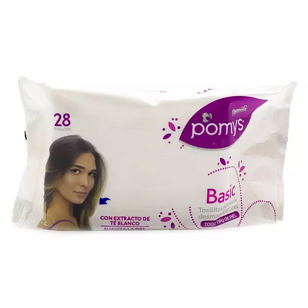 Toallitas Humedas Desmaquilladoras Pomys Basic 28 Und