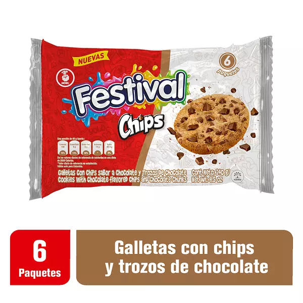 Galleta Festival Chips 6*40g