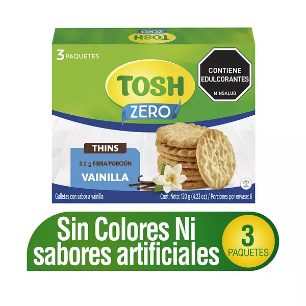 Galleta Tosh Zero Vainilla 120g