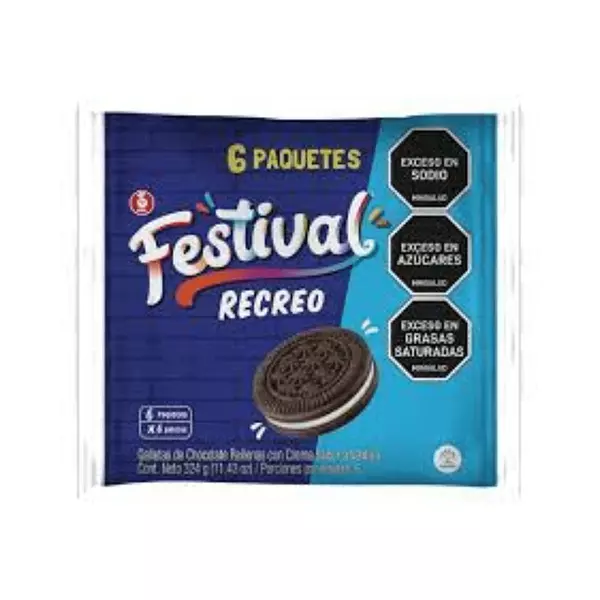 Galleta Festival Recreo 6*6 324g