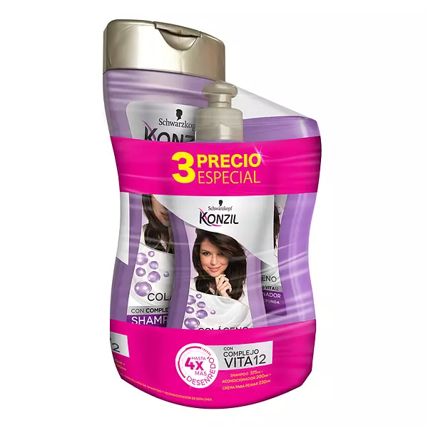 Shampoo + Acondicionador Konzil Colageno 340ml