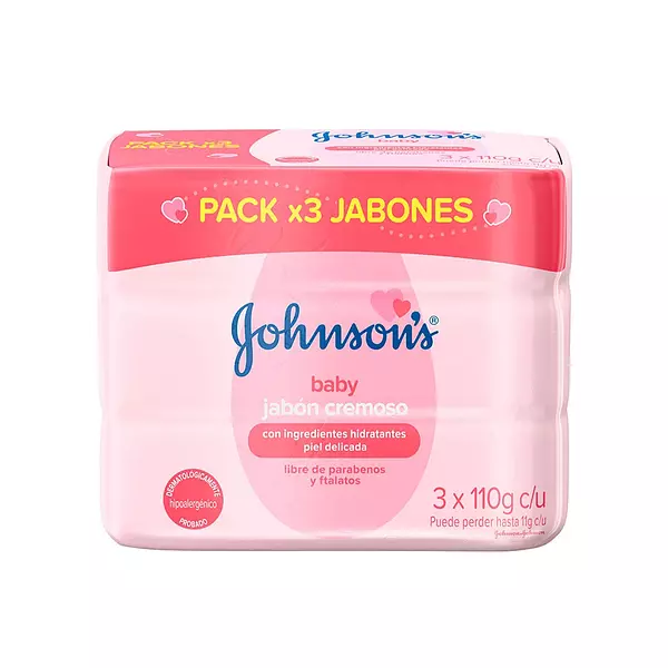 Johnson Jabon Baby 110g*3 Pr Esp Crem Hum