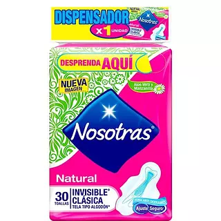 Toalla Higienica Nosotras Invisible Clasica 30 Und