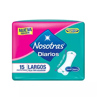 Protectores Nosotras Diarios Largos 15 Und