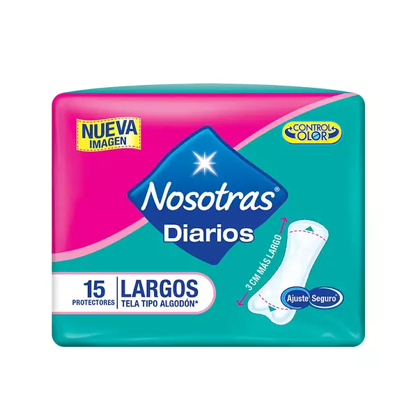 Protectores Nosotras Diarios Largos 15 Und