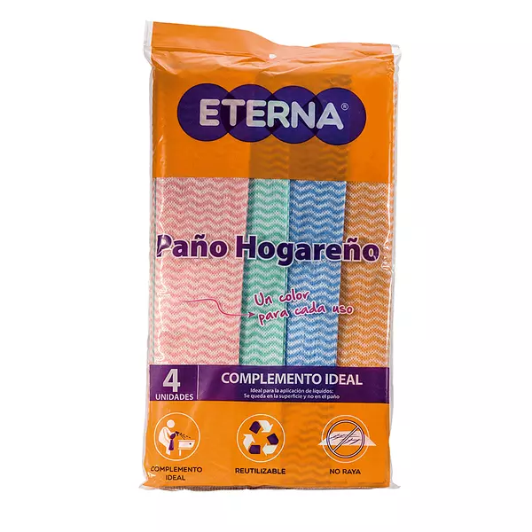 Paño Abs Eterna Multiusos Colores x 4 Limon