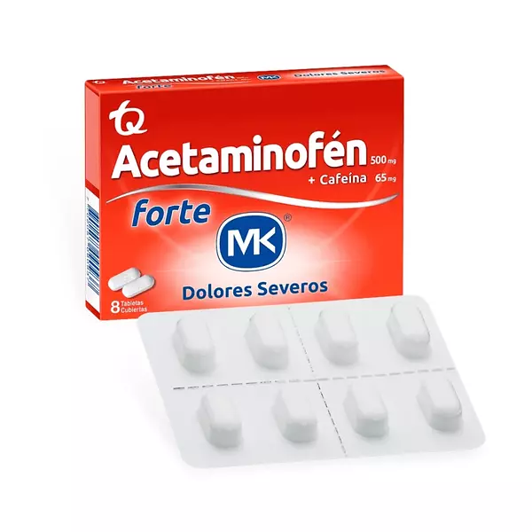 Acetaminofen Mk Forten 8 Tabletas