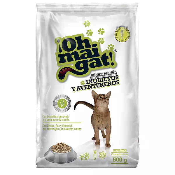 Alimentos para Gatos Oh Mai Gat Inquietos 500g