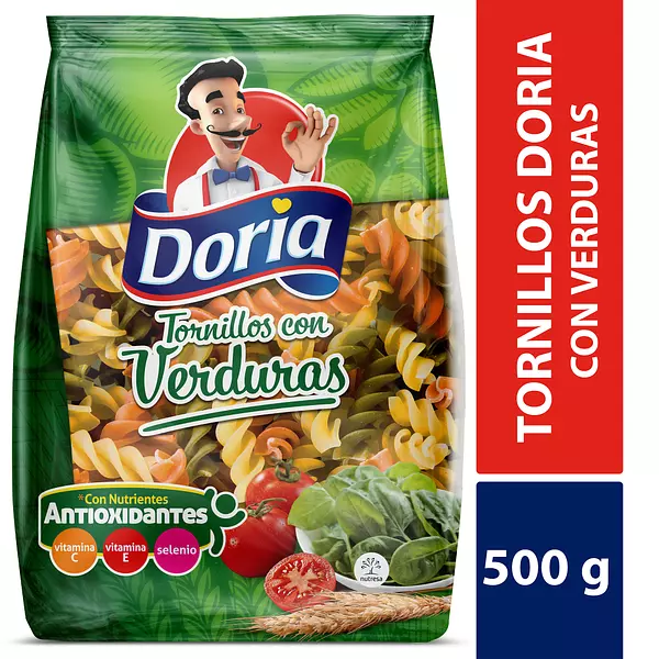 Pasta Doria x 500gr Tornillos Tricolores