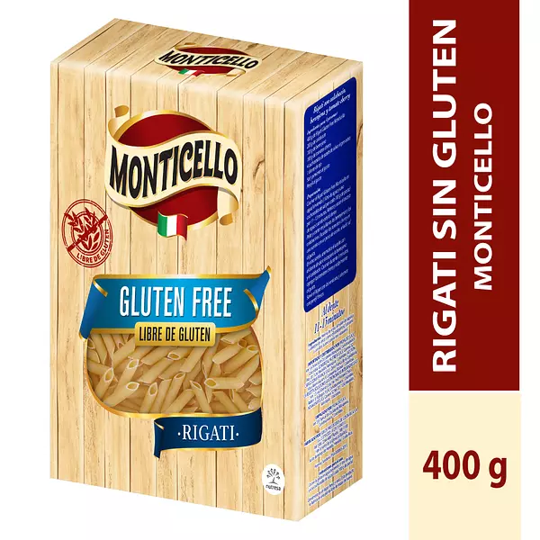 Pasta Monticello x 400gr Rigati Gluten Free