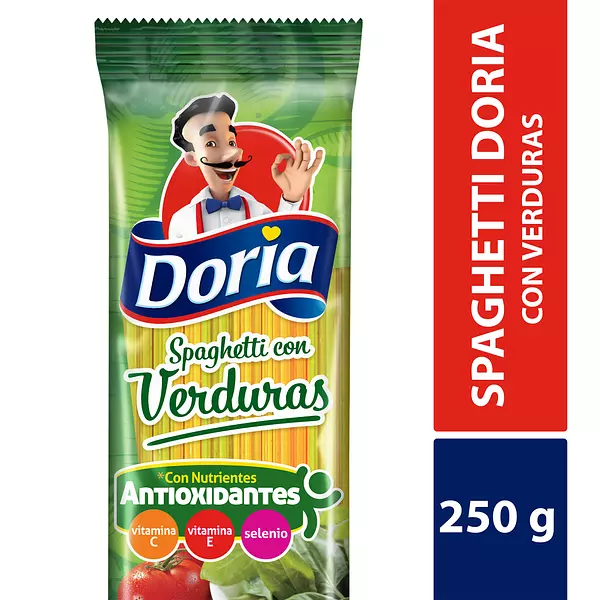 Pasta Doria x 250gr Espaguetes Verduras