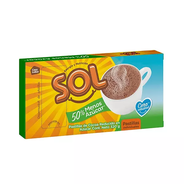 Chocolate Sol Menos Azucar 320g