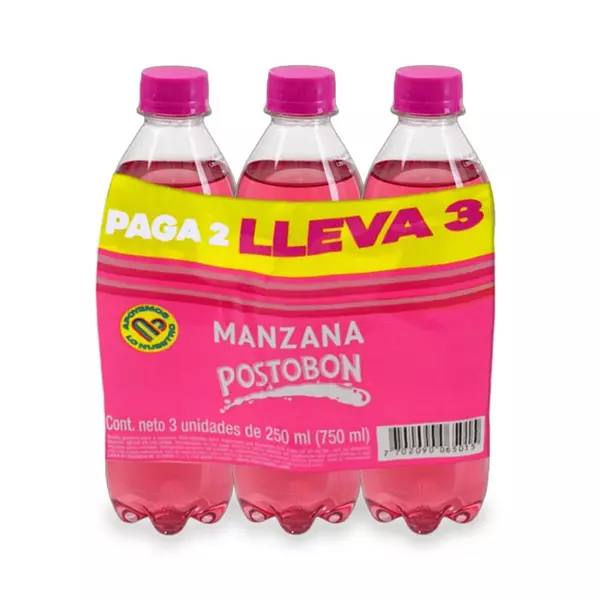 Gaseosa Manzana Pet 3*250ml