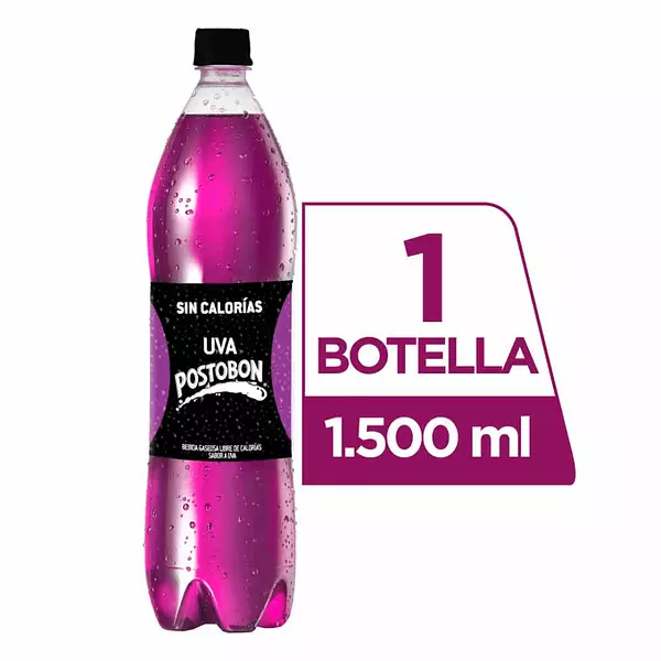 Gaseosa Postobon Uva Sin Calorias 1.5l