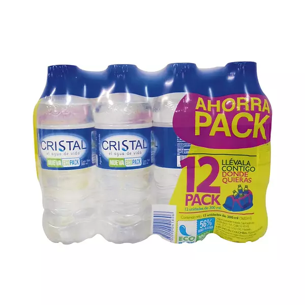 Agua Cristal Pat Ahorro Pet 12*300ml