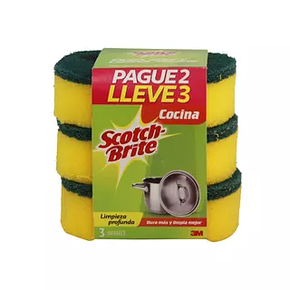 Esponjilla Scotch Brite Doble Pague 2 Lleve 3
