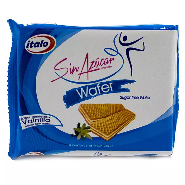 Galleta Italo Wafer Sin Azucar Vainilla 80g