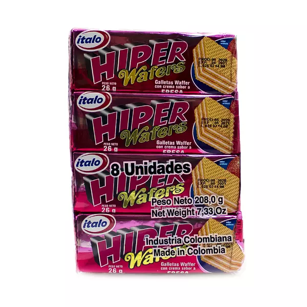 Galleta Italo Hiper Wafer Fresa 208g