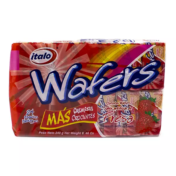 Galleta Italo Wafers Mas Fresa 240g