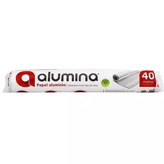 Papel Aluminio Alumina 40mts Plegadiza
