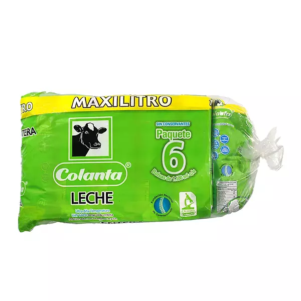 Colanta Leche Entera Sixpack x 1.100ml