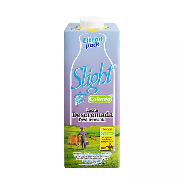 Leche Colanta Tetra 1000ml Descremada Deslactosada