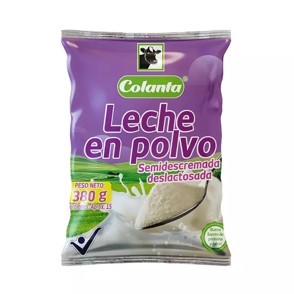 Leche de Polvo Colanta Semideslactosada 380g