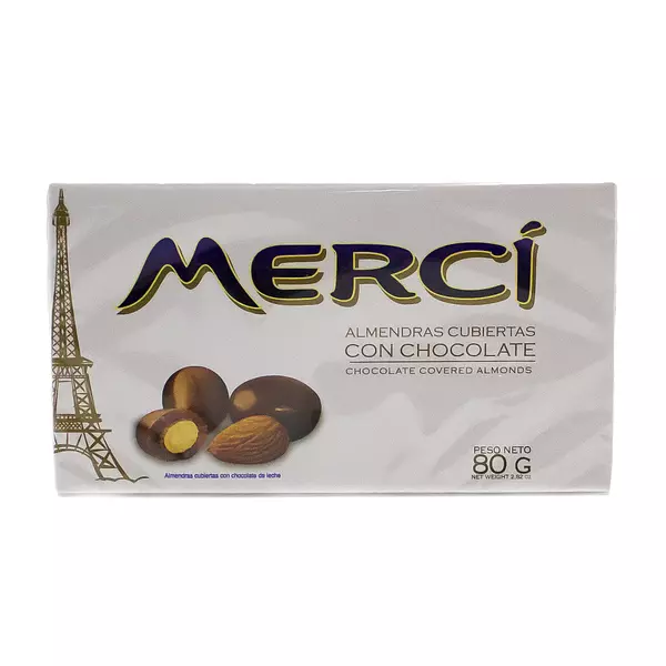 Almendra Cubiertas con Chocolate Merci 80g