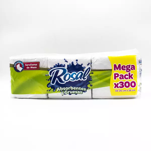 Servilleta Rosal Absorvente Mega Pack 300 Und