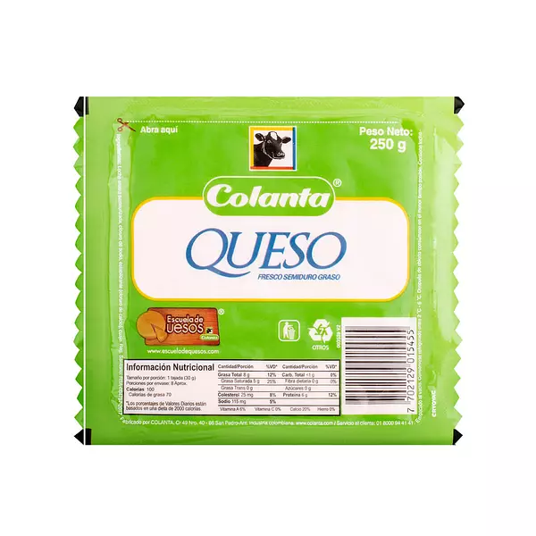 Colanta Queso x 250g Blanco