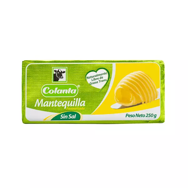 Colanta Mantequilla x 250g x 2 Sin Sal