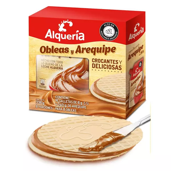 Obleas Alqueria 16+Arequipe 240g