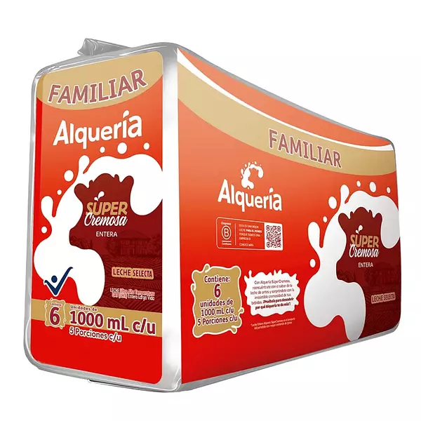 Leche Alqueria Super Cremosa Entera 6*1000ml