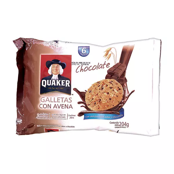 Galleta Quaker Avena con Chocolate Sexta 34g