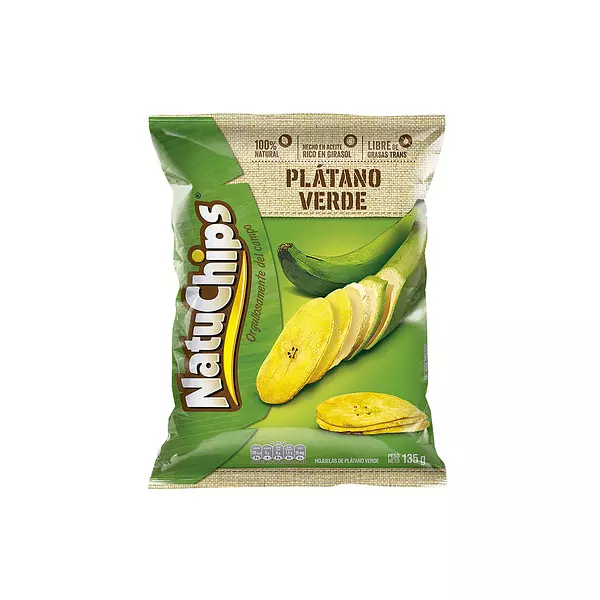 Pasabocas Natuchips Platano Verde 135g