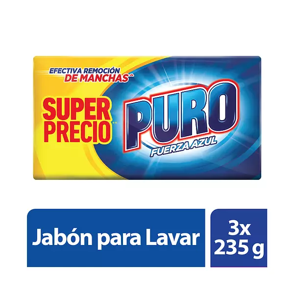 Jabon Puro Fuerza Azul S.P. 3*215g