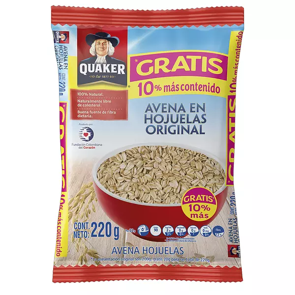 Avena Quaker Hojuelas Original 220g