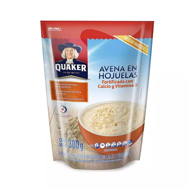 Avena Quaker Hojuelas Fortificada Zip Pak 300g