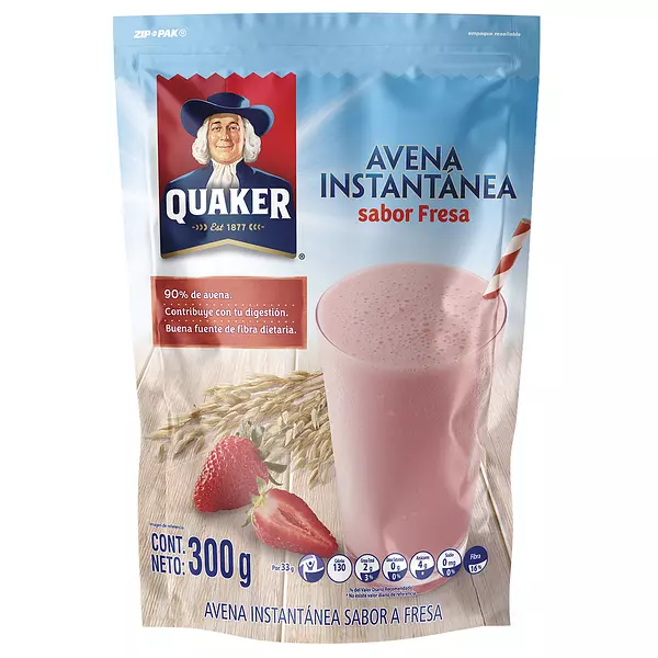 Avena Instantanea Quaker Fresa Zip Pak 300g