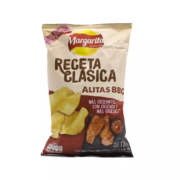 Pasabocas Papas Margarita Rec Clas Alitas Bbq 120g