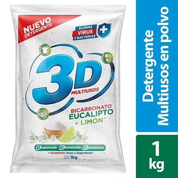 Detergente 3d Eucalipto + Limon 1k