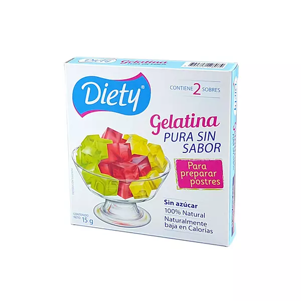 Gelatina Diety Sin Sabor 15g