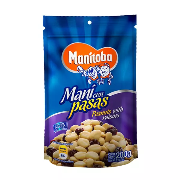 Mani Manitoba con Uvas Pasas 200g