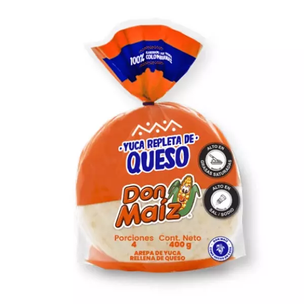 Arepa Don Maiz de Yuca Repleta de Queso 400g