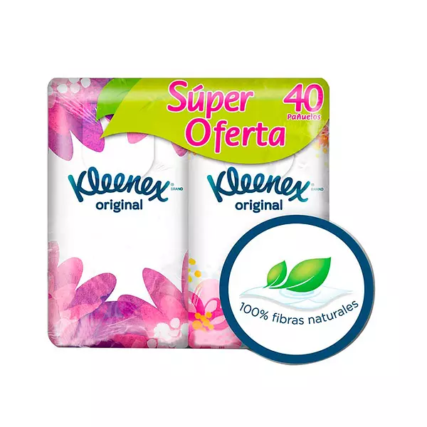 Pañuelo Facial Kleenex Bolsillo Triple Hoja x 4