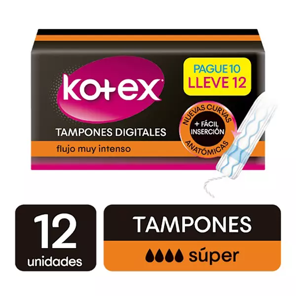 Tampones Kotex 12und Super