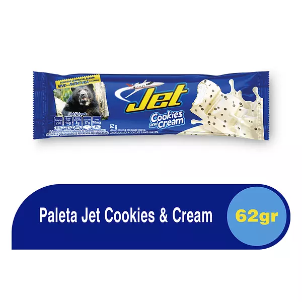 Helado Jet Paleta Cookies And Cream 62g