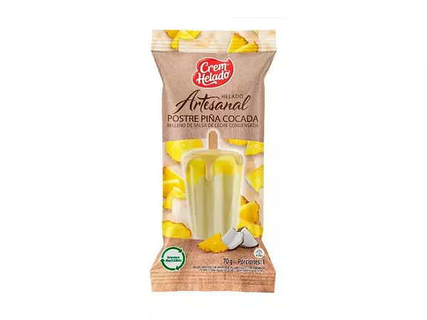 Helado Crem Helado Artesanal Piña Cocada 70g