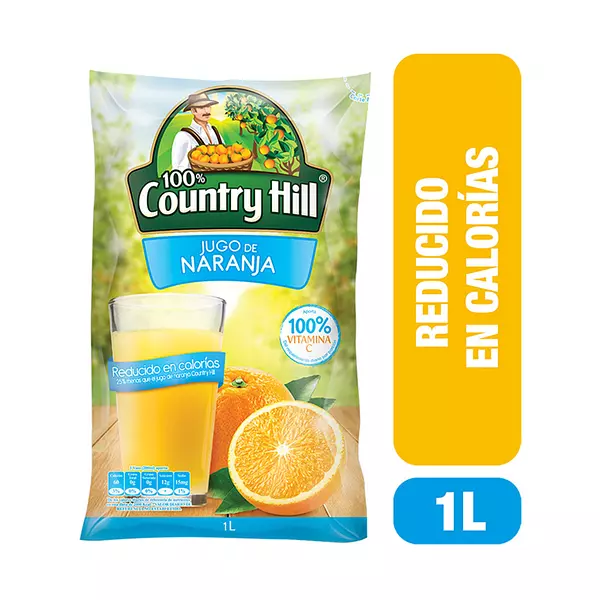 Jugo Country Hill Light Naranja Bolsa 1l